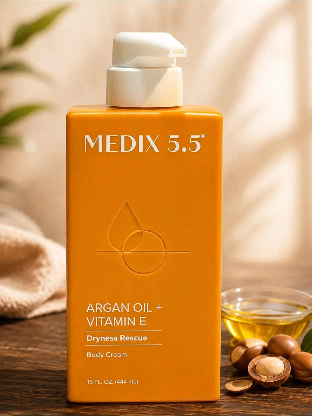 Medix 5.5 Argan Oil + Vitamin E Dryness Rescue Body Cream 15 oz